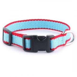 Maggie Dog Plush Collar Accessory (blue & red)